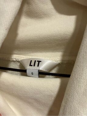 LIT Active Whisper Oversized Turtleneck Sweatshirt Cream | Size S